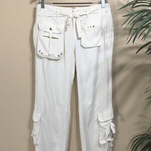 MARCIANO SILK CARGO PANTS